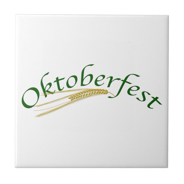 Oktoberfest!-Barley Ceramic Tile (Front)