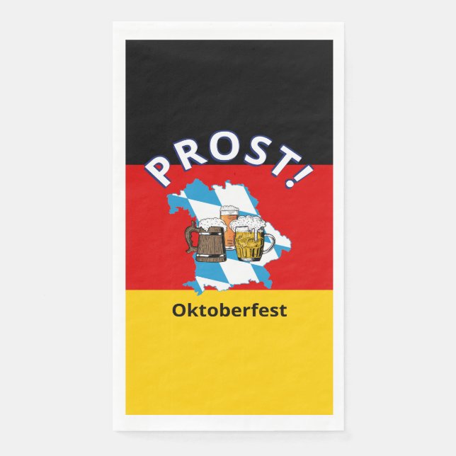 OKTOBERFEST | Bavaria | Beers Cheers | PROST Paper Napkin (Front)