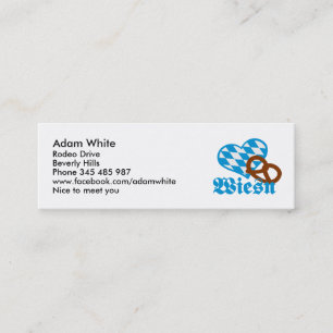 Oktoberfest Bavaria heart Mini Business Card
