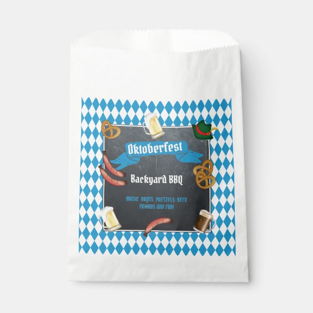 Oktoberfest Bavarian Beer Backyard BBQ Party  Napk Favour Bag (Front)