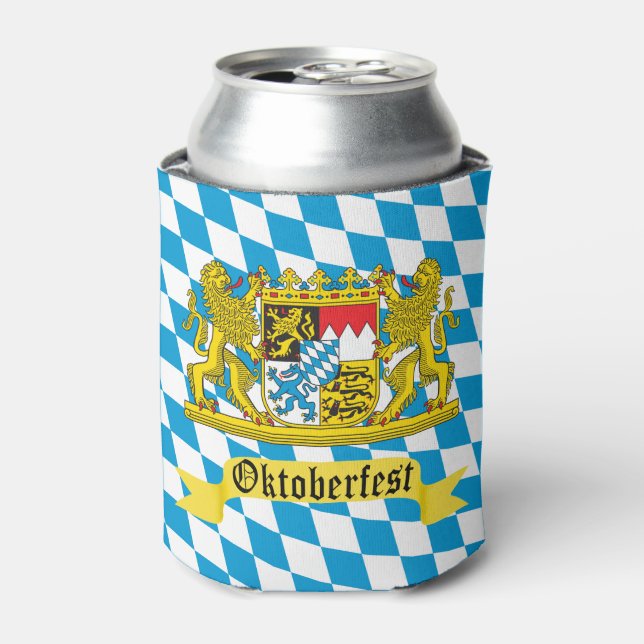 Oktoberfest Bavarian Crest Can Cooler (Can Front)