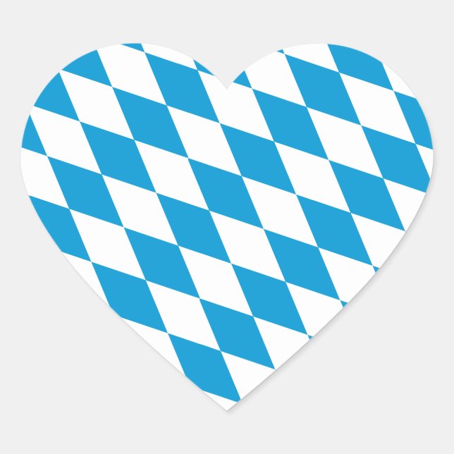 Oktoberfest, Bayern Colours Heart Sticker (Front)