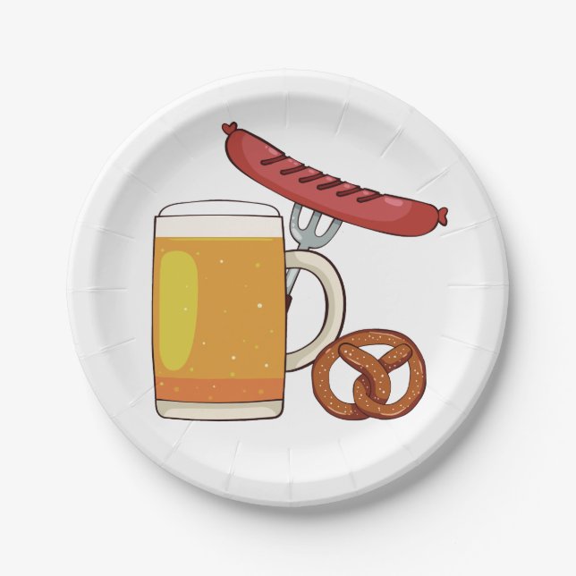 Oktoberfest BBQ paper plates (Front)