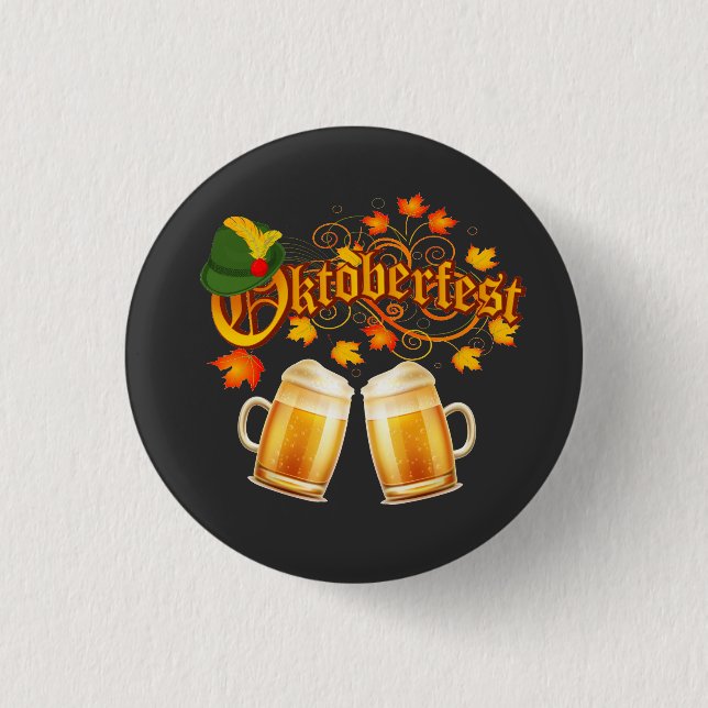 Oktoberfest Beer  3 Cm Round Badge (Front)