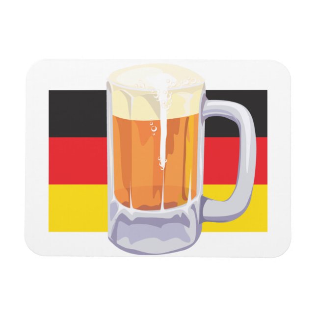 Oktoberfest Beer and German Flag Magnet (Horizontal)