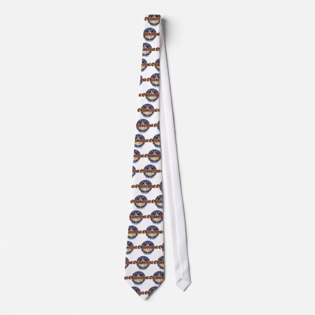 Oktoberfest Beer and Pretzels Tie (Front)
