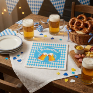 Oktoberfest Beer Bavarian Pattern Napkin