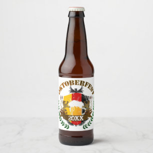 Oktoberfest Beer Bottle Label
