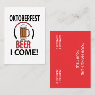 Oktoberfest Beer Festival Business Card
