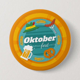 Oktoberfest Beer Festival Button