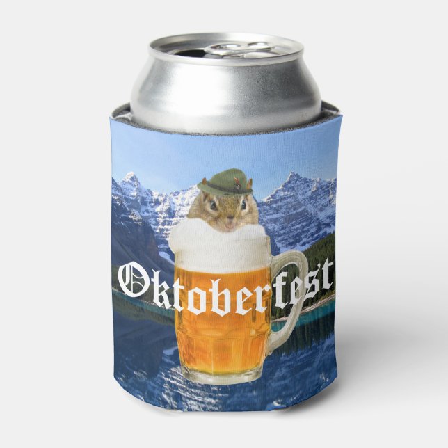 Oktoberfest Beer Festival Party Animal Can Cooler (Can Front)