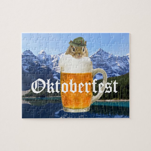 Oktoberfest Beer Festival Party Animal Jigsaw Puzzle (Horizontal)