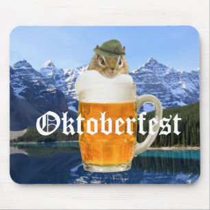 Oktoberfest Beer Festival Party Animal Mouse Pad