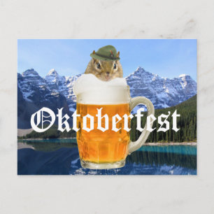 Oktoberfest Beer Festival Party Animal Postcard