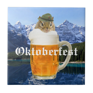 Oktoberfest Beer Festival Party Animal Tile