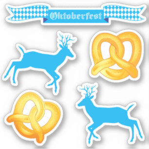 OKTOBERFEST beer festival Pretzel Deer Ribbon