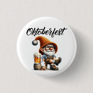 Oktoberfest Beer Gnome 3 Cm Round Badge