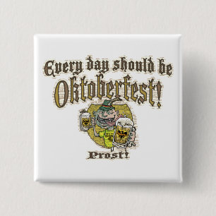 Oktoberfest Beer Guy 15 Cm Square Badge
