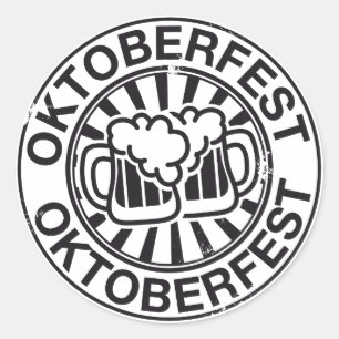 Oktoberfest beer logo classic round sticker