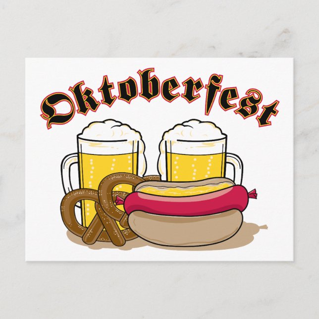 Oktoberfest Beer Postcard (Front)