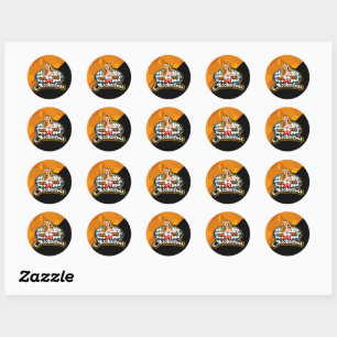 Oktoberfest Beer Steins Woman Serving Party Classic Round Sticker