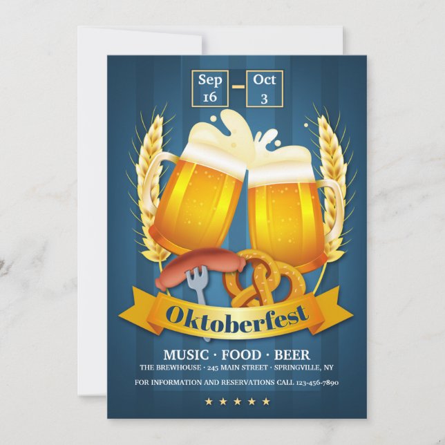 Oktoberfest Beers Invitation (Front)