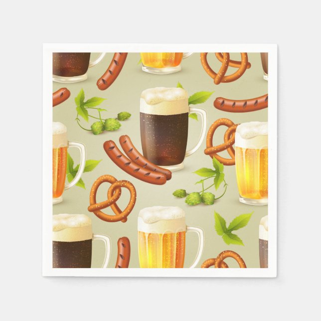 Oktoberfest Brats & Beers Napkin (Front)