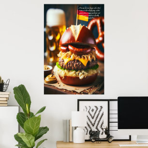 Oktoberfest Burger Feast 24x36 Poster
