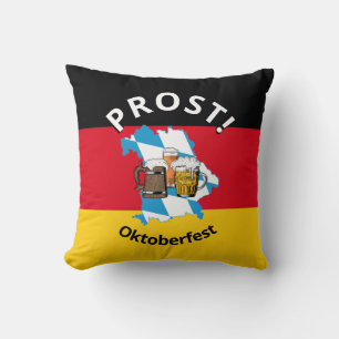 OKTOBERFEST Cartoon Beers Germany Bavaria Cushion