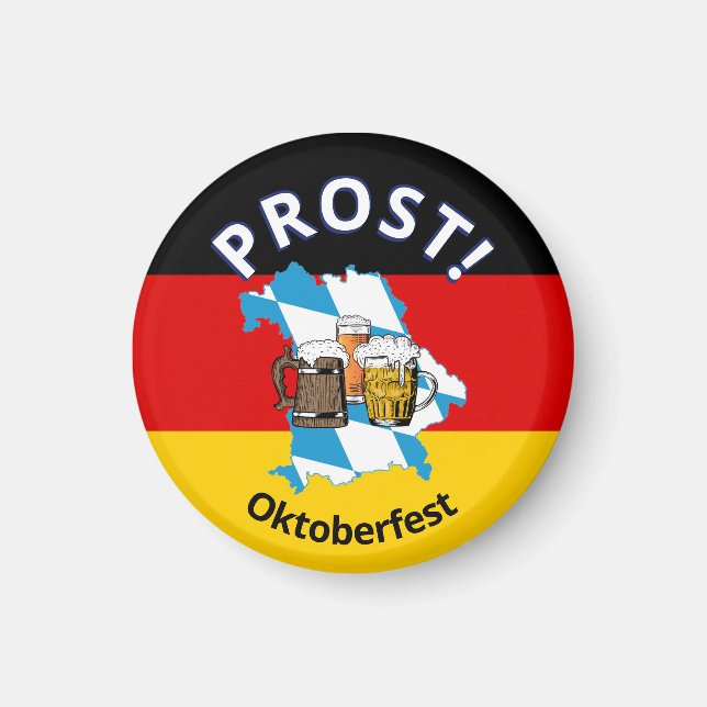 OKTOBERFEST Cartoon Beers Germany Bavaria Magnet (Front)