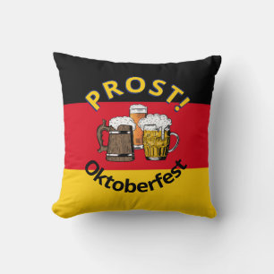 OKTOBERFEST Cartoon Beers Germany PROST Cushion
