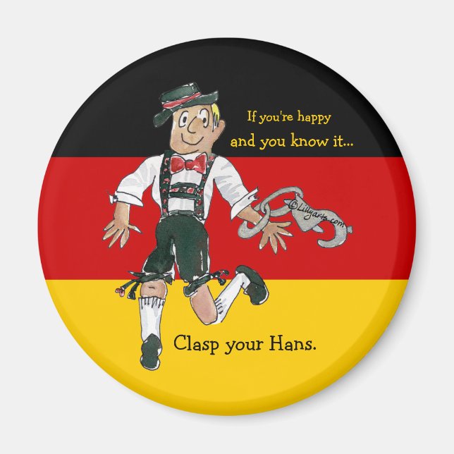 Oktoberfest  Cartoon Hans Magnet (Front)