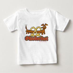 Oktoberfest-Cartoon-Pretzel-Doxie Baby T-Shirt