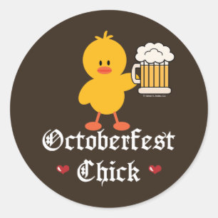 Oktoberfest Chick Stickers