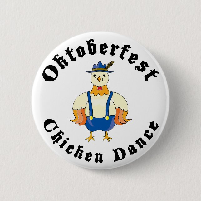 Oktoberfest Chicken Dance 6 Cm Round Badge (Front)