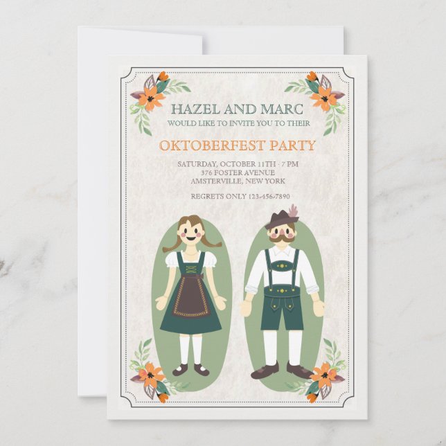 Oktoberfest Couple Invitation (Front)