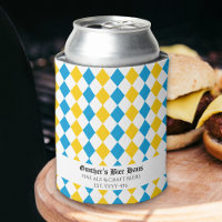 Oktoberfest Custom Mediaeval Text Blue White Yello