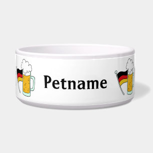 Oktoberfest custom name pet bowls