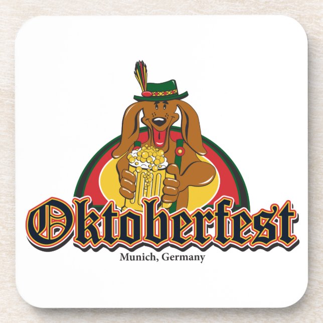 Oktoberfest Dachshund Coaster (Front)