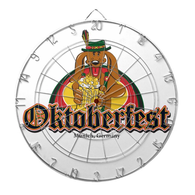 Oktoberfest Dachshund Dartboard (Front)