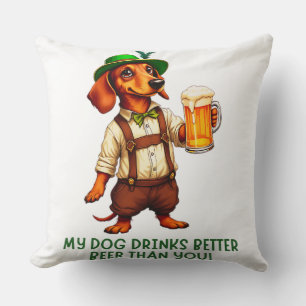Oktoberfest Dachshund Dog Cushion