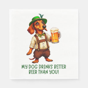 Oktoberfest Dachshund Dog Napkin