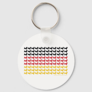 Oktoberfest Dachshund Flag Key Ring