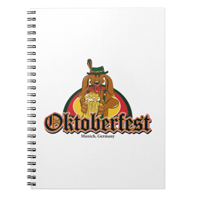 Oktoberfest Dachshund Notebook (Front)