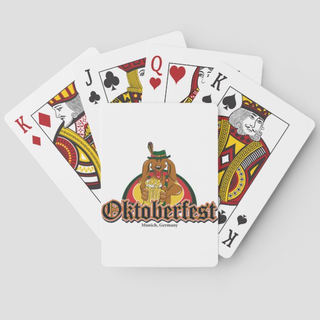 Oktoberfest Dachshund Playing Cards (Back)
