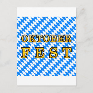 "Oktoberfest" (dark outline) Postcard