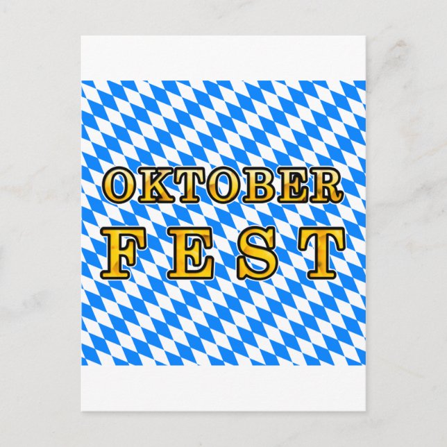 "Oktoberfest" (dark outline) Postcard (Front)