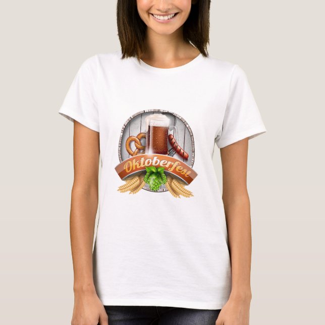 Oktoberfest Decorative Graphics - ADD Custom Text T-Shirt (Front)