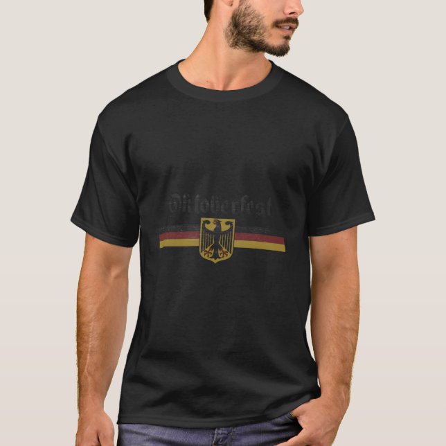 Oktoberfest Deutschland German Flag Coat Of Arm Ba T-Shirt (Front)