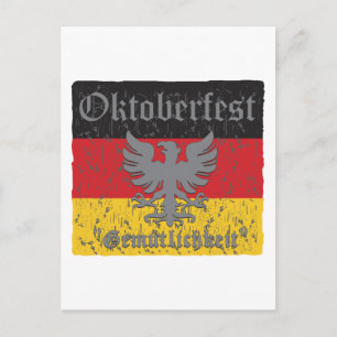 Oktoberfest Distressed Flag Postcard
